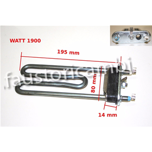 IRCA-WIDERSTAND WASCHMASCHINE 1900 WATT Ø 8 mm 230 UNIVERSAL H KOMPATIBEL ARISTON LG REX AEG