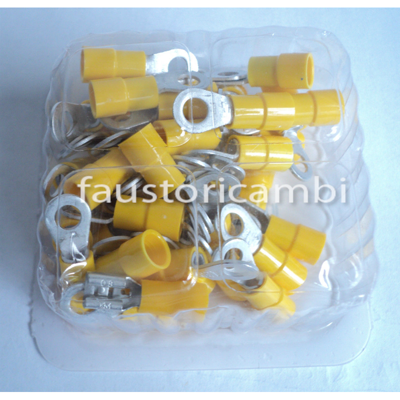 8789_ - CAPICORDA AD OCCHIELLO 6 MMQ V5 GIALLO PREISOLATO 00325 PEZZI 50 -  BMM