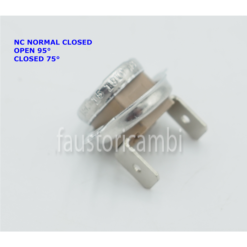 KONTAKTTHERMOSTAT NORMAL GESCHLOSSEN ÖFFNET BEI 95 SCHLIESST BEI 75 NC X 220 VOLT CLICON
