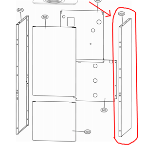 FERROLI KIT FIANCO DESTRO 4  39841040 EX 3110I150 CALDAIA