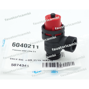 SIME SAFETY VALVE 3 BAR WITH O'RING ART. 6040211 PRAKTICA BOILER DGT 25 OF