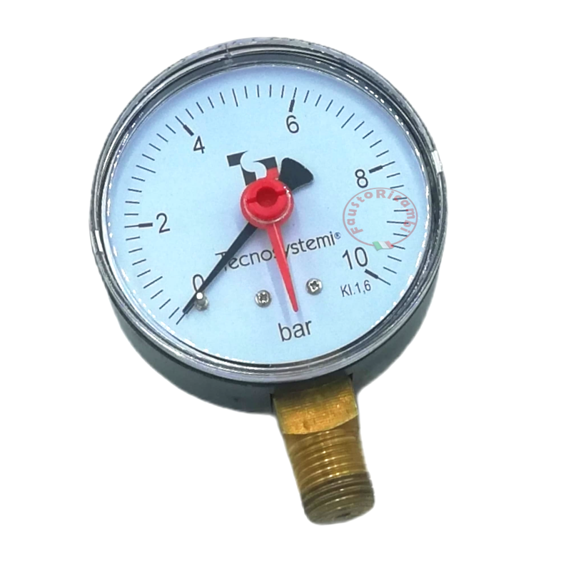 WATTS RADIAL PRESSURE GAUGE Ø 63 10 BAR Ø 1/4 20000110 PRESSURE