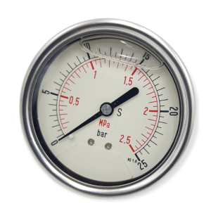 GLYCERINE BATH AIR WATER PRESSURE GAUGE Ø 65 mm 1/4 REAR BAR 25