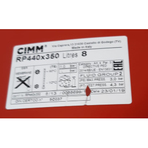 SANT'ANDREA VASO ESPANSIONE 8 lt CIMM Ø 1/2 440x350 CM 11882 CALDAIA