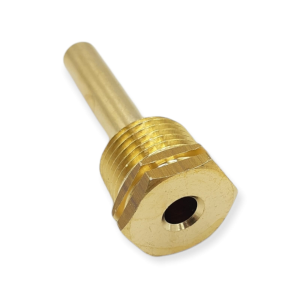 POZZETTO OTTONE PER TERMOMETRO PORTA SONDA CM 5 Ø 1/2 DIAMETRO 7 mm 