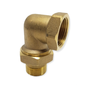 CURVED SQUARE UNION Ø 1 "CONICAL FITTING 3 PIECES BRASS