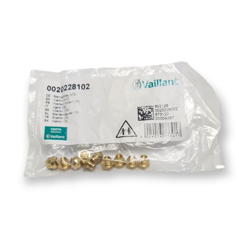 1036133 - VAILLANT 10 UGELLI GAS GPL Ø 0,75 0020228102 247075 SCALDABAGNO  275/12 IT - VAILLANT