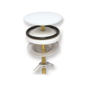 WHITE CAP HOLE COVER BASIN SINK BIDET MIXER TAP 50 MM