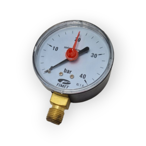 AIR WATER PRESSURE GAUGE 63MM 0-40 BAR FIMET RADIAL CONNECTION 1/4 PRESSURE AUTOCLAVE