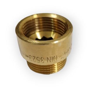 HEAVY BRASS EXTENSION Ø 3/4 X 15 mm MALE FEMALE BRASS SLEEVE JOINT MF