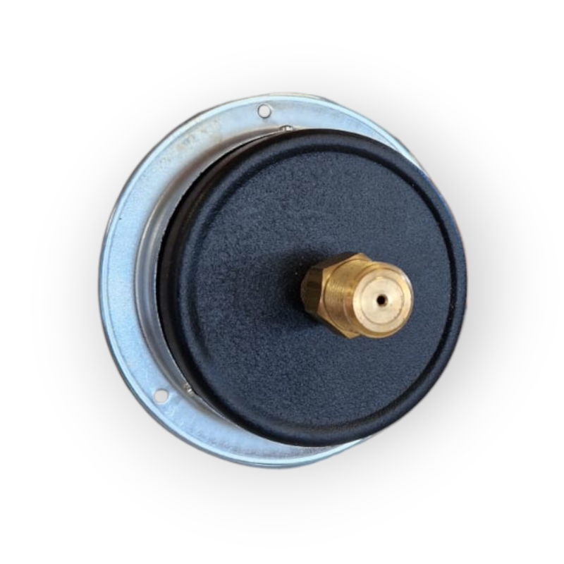 DRUCKMESSGERÄT 600 MM.H²O 60 MBAR ZIFFERBLATT 100 HINTERER FLANSCH Ø 3/8