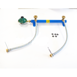 MANIFOLD CONTROL UNIT 2 CONNECTIONS FOR LPG + GAS CYLINDERS FLEXIBLE + REDUCER 4 KG