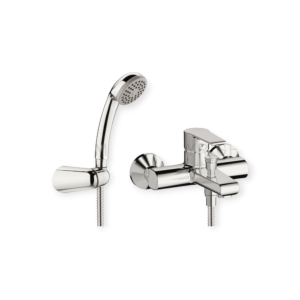 TIEMME TN03 TEN SINGLE LEVER BATH MIXER WITH SHOWER HOSE AND SUPPORT