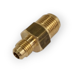 REDUCED MALE BRASS JOINT NIPPLE Ø 1/4 X 3/8 AIR CONDITIONING FITTING