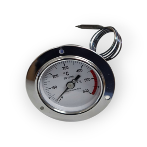 OVEN THERMOMETER 0 -600°C Ø 80 mm WITH 103 MM FLANGE 1 METER CAPILLARY