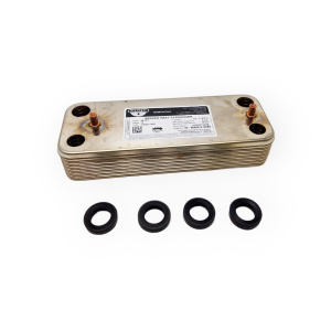 INTERCAMBIADOR DE PLACAS ZILMET COMPATIBLE CON CALDERA BAXI JJJ005653680 LUNA 3 310 FI CON JUNTAS