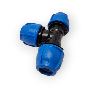 RACCORDO POLIETILENE A COMPRESSIONE TEE A 90° Ø 25 DERIVAZIONE GIUNTO