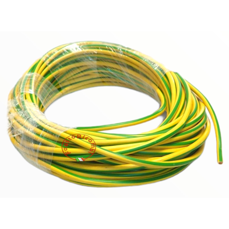 Cavo Auto EBROM FLRY Giallo 1,0 Mm² – Rame OFC 99,99% E Guaina PVC Speciale, Flessibile E Resistente Da -40°C A +105°C, Venduto Al Metro