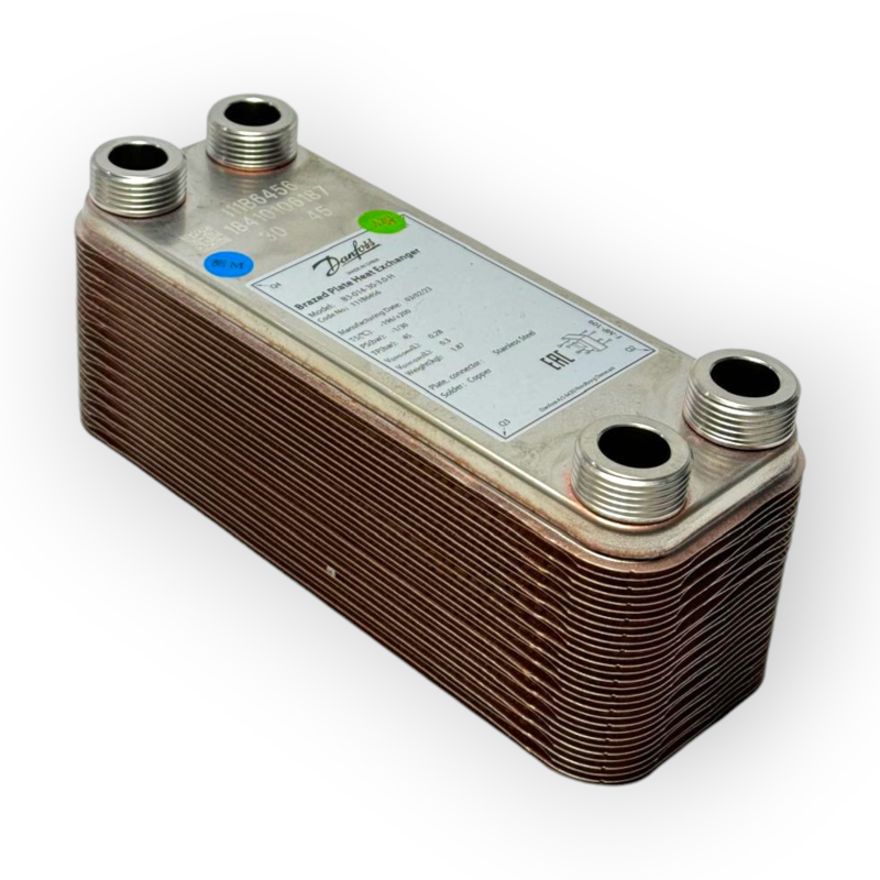 DANFOSS 111B6456 ÉCHANGEUR DE CHALEUR 30 PLAQUES 3/4 207MM BRASÉES