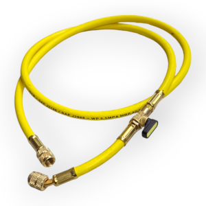 WIGAM 06072013003 FLEXIBLE HOSE 150 CM YELLOW 5/16 GAS R410 + TAP + DEPRESSOR
