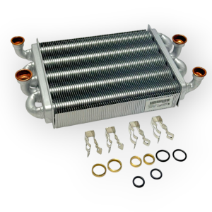 ÉCHANGEUR BITHERMIQUE COMPATIBLE POUR CHAUDIÈRE FERROLI 39841310 DOMIPROJECT C 24 D