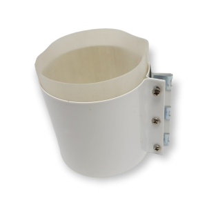 CLAMP WITH SEAL 75 MM HIGH DIAMETER Ø 60 IN WHITE ALUMINUM