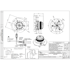 MOTEUR DE VENTILATEUR CAF15C-016F COMPATIBLE AVEC EBM R2E150-AN91-50 ECOFIT 2RECA3 POÊLE À GRANULÉS