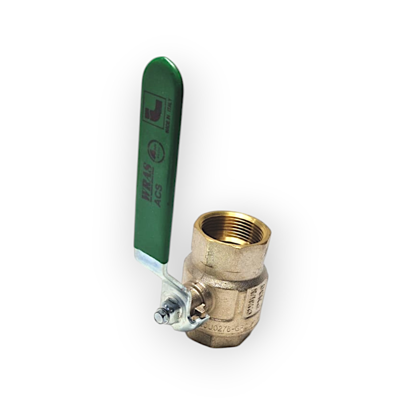 TC Valvola A Sfera A Leva Da 28mm Passaggio Totale – Doppia Maniglia Rosso/Blu Con Raccorderia A Compressione – Approvata WRAS Per Impianti Riscaldamento E Acqua