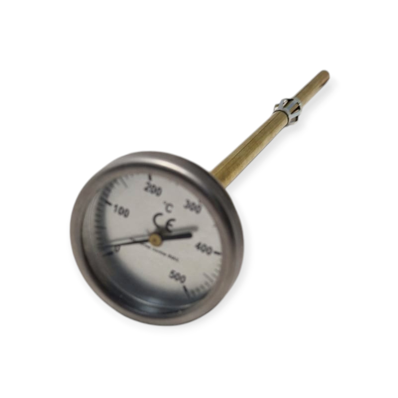 TERMÓMETRO HORNO HUMO LEÑA 500 ° C ESFERA Ø 50 MM SONDA LARGA CM 30