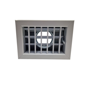 BOCCHETTA DI MANDATA ARIA REGOLABILE 177X126 CON PLENUM ATTACCO Ø 80 MM 
