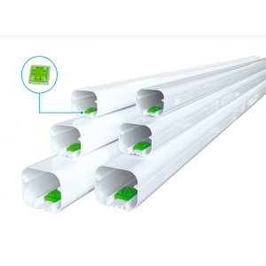 TECNOSYSTEMI NUEVA LÍNEA BARRA 2 MT CANAL BLANCO 72 MM PARA AIRE ACONDICIONADO
