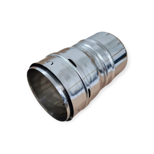 ADATTATORE TUBO FLESSIBILE A MASCHIO RIGIDO Ø 120 ACCIAIO INOX CANNA FUMARIA 