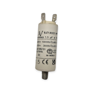 CONDENSATORE 1,5 MICROFARAD 450V 50/60 HZ CON 2 FASTON E PERNO M8 