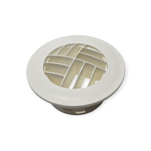 GRIGLIA IN PLASTICA GIREVOLE PER VENTILAZIONE ARIA Ø 115 - 160 mm  BIANCA