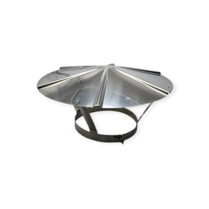 TERMINAL DE CUBIERTA ANTI-LLUVIA DE ACERO INOXIDABLE ROCCHEGGIANI ACF CC1250 Ø 250 PARA CHIMENEAS DE PARED SIMPLE