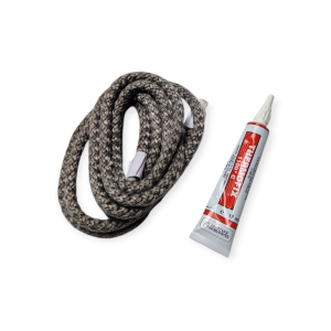 KIT 2,5 METRI GUARNIZIONE TRECCIA CORDA ARTICA NERA Ø 8 MM PORTA STUFE PELLET A LEGNA