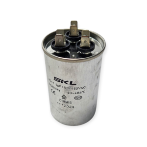 CONDENSATORE DOPPIO 25+1.5 MF 450V Ø50X80MM VENTILATORE + COMPRESSORE PER CONDIZIONATORE