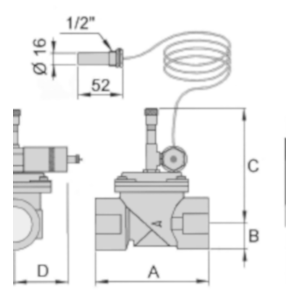 GIULIANI ANELLO VIC112 VALVOLA DI INTERCETTAZIONE COMBUSTIBILE Ø 1"1/2 FILETTATA