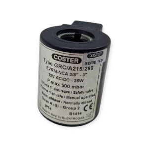 COSTER GRC/A215/280 BOBINA ELECTROVÁLVULA EVRM-NCA 3/8"-3" 12V AC/DC 25W IP54