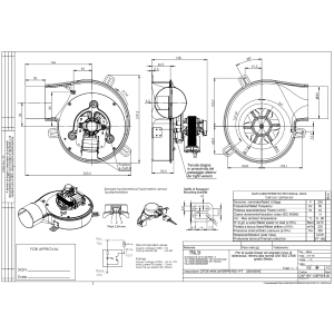 VENTILATEUR CENTRIFUGE TRIAL CAF15Y-125PSH 230V 44W AVEC CAPTEUR TACHYMÉTRIQUE