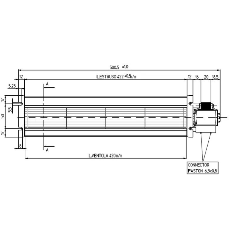 FERGAS 138551 VENTILADOR TANGENCIAL TGA-60 230V 25W COMPATIBLE CON ACCORRONI 45610037
