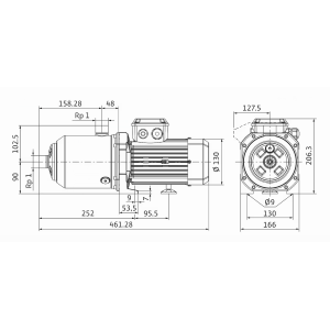 Pompa centrifuga Wilo Medana CH1-L.406-1/E/E/10T 4231483 0,75 kW Acciaio Inox 