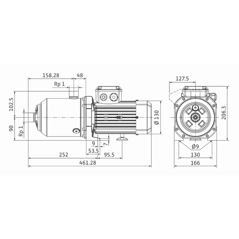 Pompa centrifuga Wilo Medana CH1-L.406-1/E/E/10T 4231483 0,75 kW Acciaio Inox 