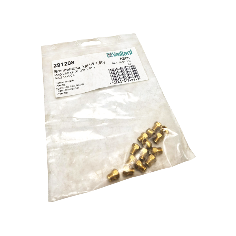 VAILLANT 291208 UGELLI GAS METANO Ø1,50 SET COMPLETO PER SCALDABAGNO MAG 242/2 XL XI GXI L R1 MAG 14/10 L  