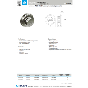 CHROME PUSH DUAL BUTTON FOR BAMPI PULSAIR CASSETTE EXHAUST