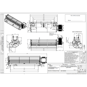 Ventilador tangencial TRIAL THS30B6-052K 230V 50/60Hz Motor derecho PT150 280 m³/h