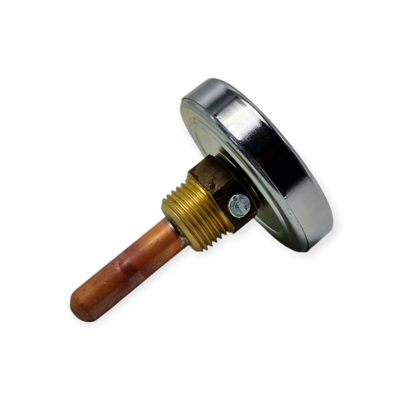 TERMOMETRO BIMETALLICO POSTERIORE Ø 60 MM 0–120 °C CON POZZETTO 1/2  