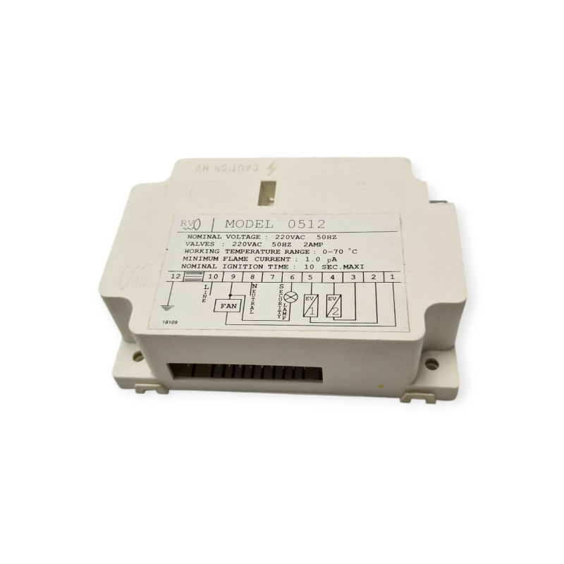 BAXI JJJ005302230 RV 0512 IGNITION AND FLAME CONTROL BOARD REPLACEMENT FOR BOILER STOCK VERSION
