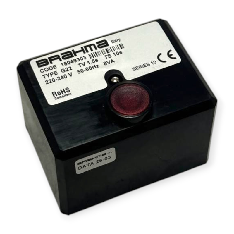 BRAHMA 18049303 CENTRALITA DE ENCENDIDO TYPE G22 220-240V 50-60HZ 8VA TV 1.5S TS 10S PARA QUEMADORES Y SISTEMAS DE GAS