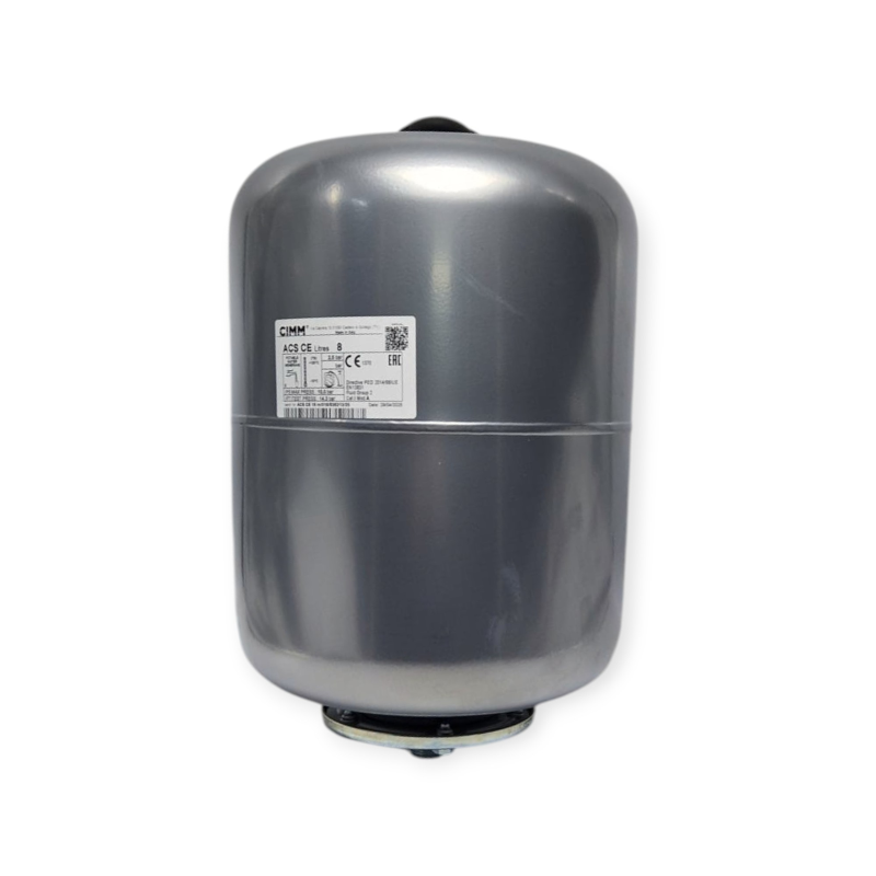 CIMM 510810 VASO ESPANSIONE TERMO SANITARIO 8 LT Ø 3/4 EPDM GRIGIO PER AUTOCLAVE ACS  